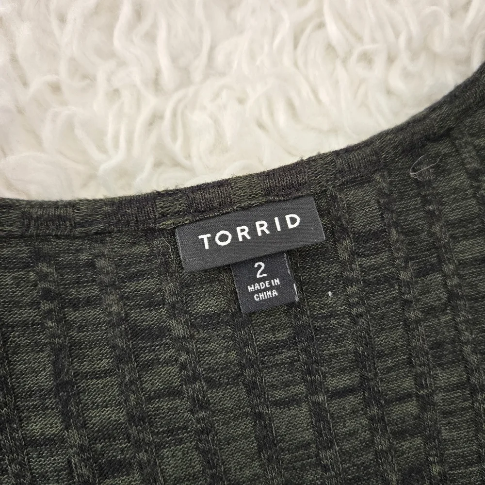 Torrid Size 2X Mini Hacci Skater Dress. Olive Green. Good preowned condition. - Picture 11 of 11